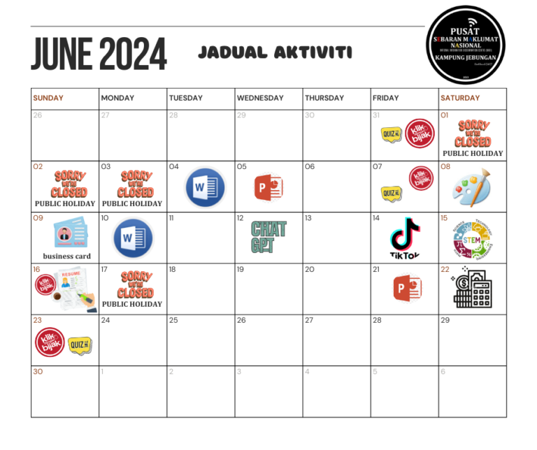 jadual jun 2024